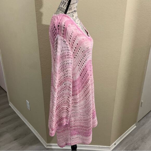 Lane Bryant pink white sweater plus size 18 20 - Picture 2 of 7